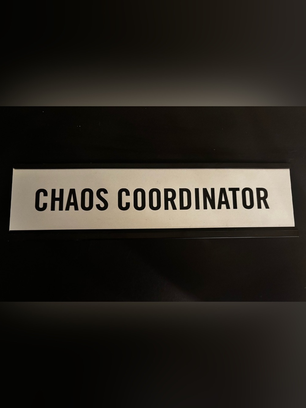 Chaos coordinator desk name plate